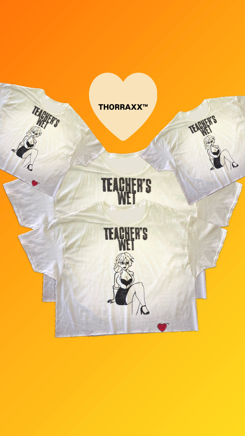 THORRAXX™ Oversized Box Crop T-Shirt – “Teacher’s Wet”