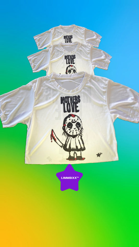 LIMMBIXX™ Mothers Love Box Crop Hand-Drawn T-Shirt