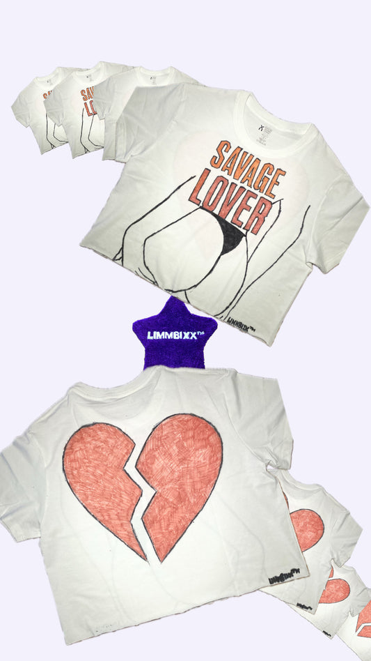 LIMMBIXX™ Savage Lover Crop Tee – Broken Heart Edition