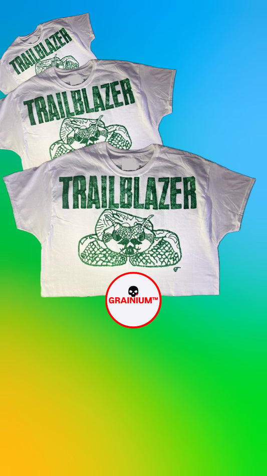GRAINIUM™ “Trailblazer” Hand-Drawn Box Crop Tee
