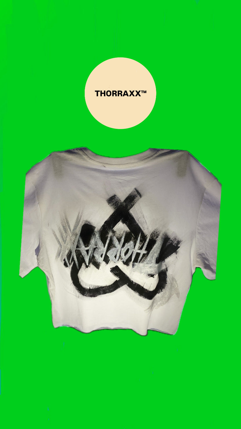 THORRAXX EVOL Box-Cut Crop T-Shirt – Hand-Painted Graphics