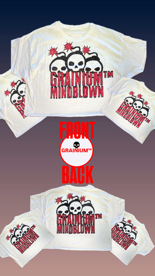 GRAINIUM™ Mindblown Oversized Box Crop Graphic Tee