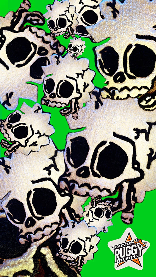 ROCKSTARRUGGY™ “Dead Lisa” Tufted Rug – Skull Edition