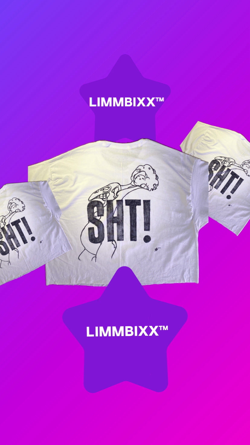 LIMMBIXX™ APE SH!T Oversized Box Crop Tee – Hand-Drawn Graphic