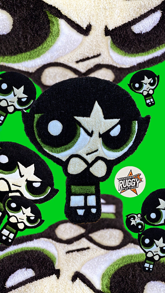 ROCKSTARRUGGY™Buttercup-Inspired Tufted Rug – Custom Handmade Decor
