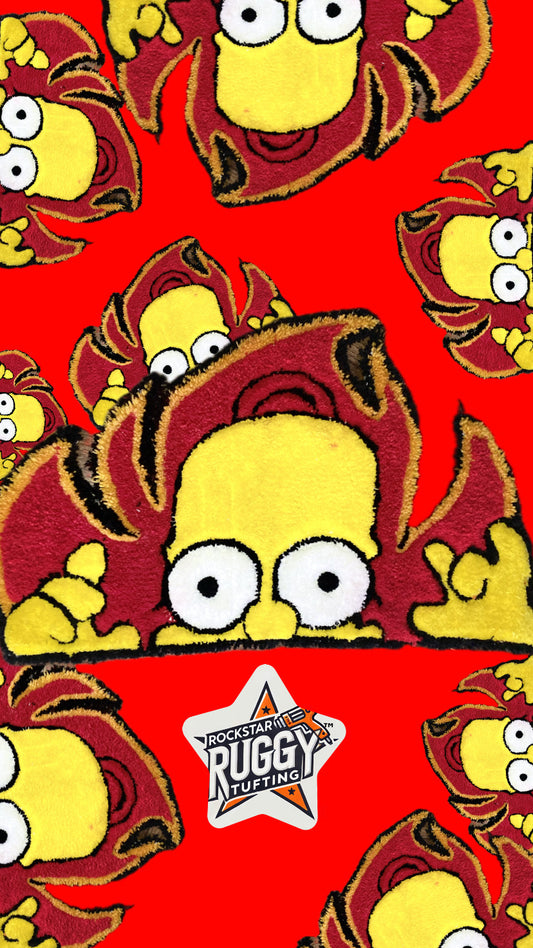 ROCKSTARRUGGY™ “Flaming Homer” Tufted Rug