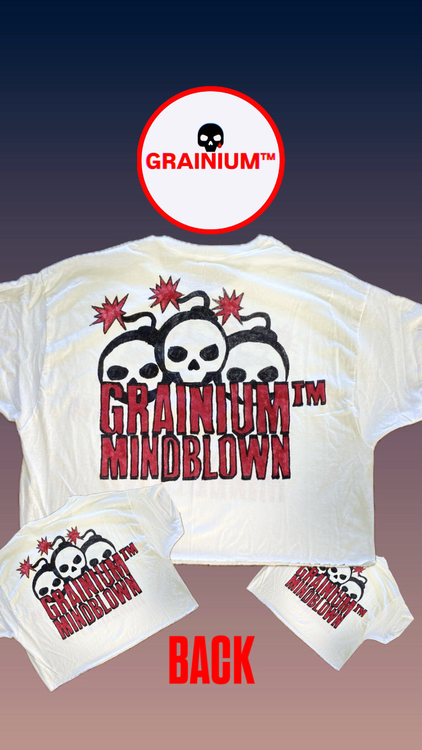 GRAINIUM™ Mindblown Oversized Box Crop Graphic Tee