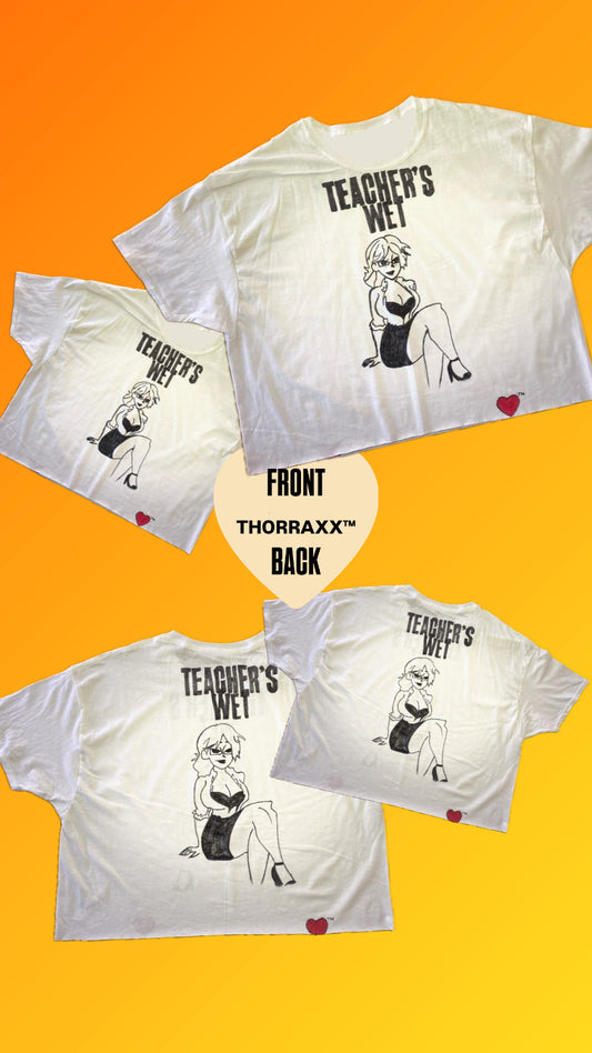 THORRAXX™ Oversized Box Crop T-Shirt – “Teacher’s Wet”
