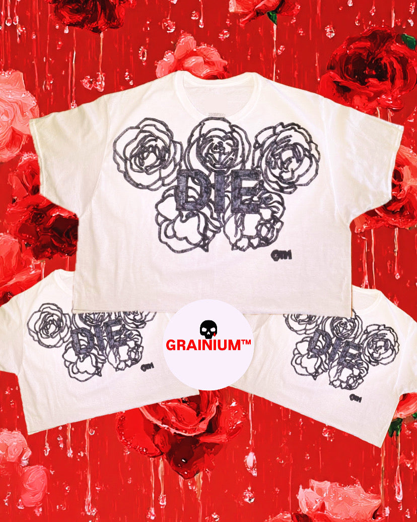 GRAINIUM™ “DIE” Hand-Drawn Oversized T-Shirt