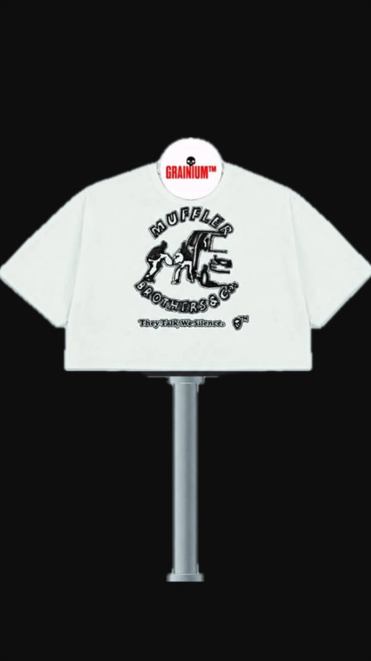 GRAINIUM™ “Muffler Bros” Handdrawn Oversized Box T