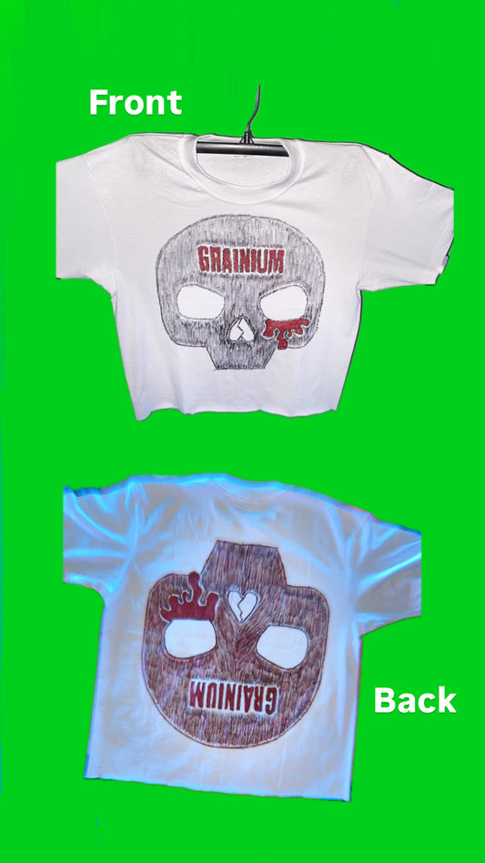 GRAINIUM Skull Statement Tee – Box Crop Unisex