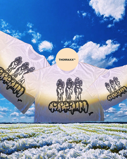 THORRAXX™ Oversized Hand-Drawn “CREAM Trio” Hoodie