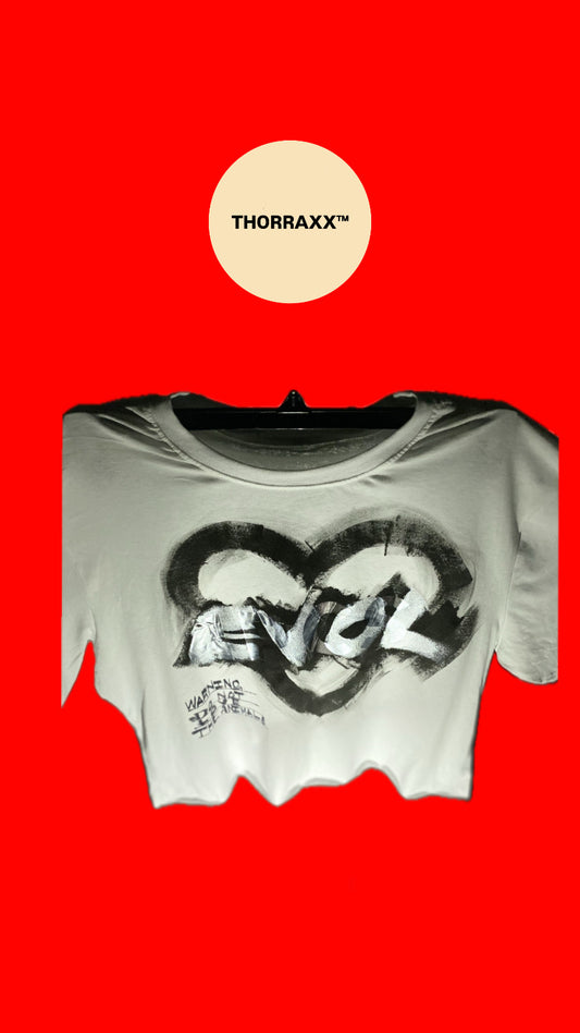 THORRAXX EVOL Box-Cut Crop T-Shirt – Hand-Painted Graphics