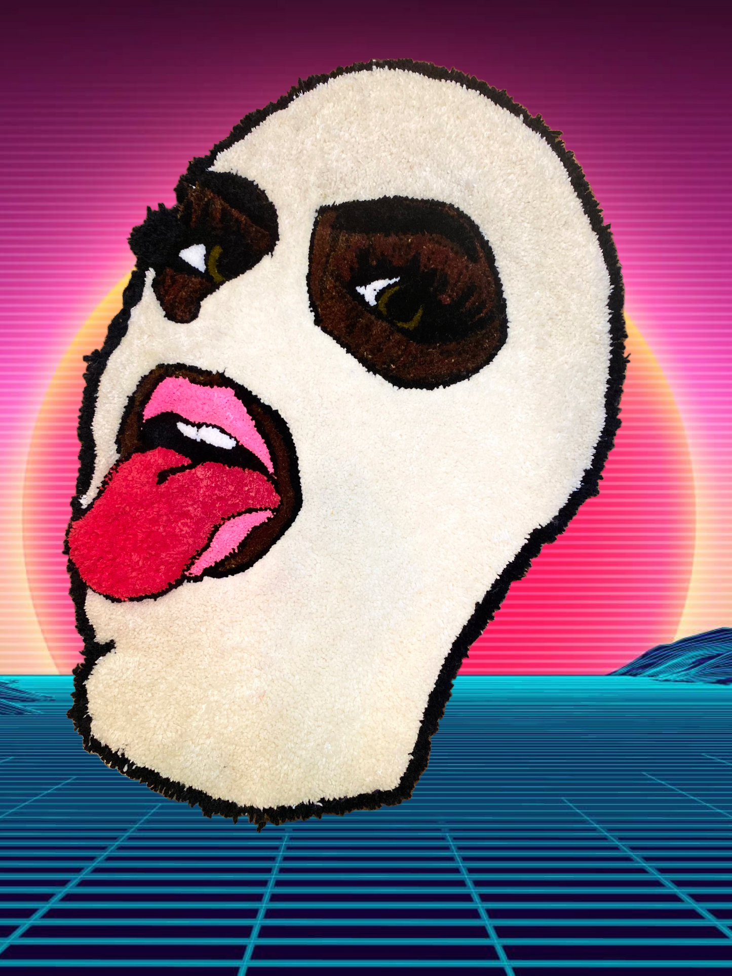 ROCKSTARRUGGY™ “Ski Mask Baddie” Handmade Tufted Rug