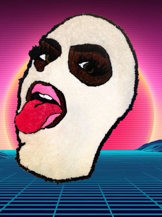 ROCKSTARRUGGY™ “Ski Mask Baddie” Handmade Tufted Rug